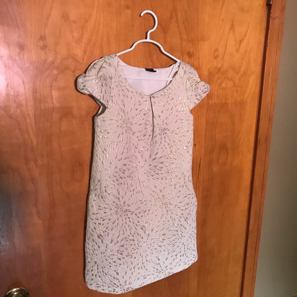 Girls gap metallic sunburst dress